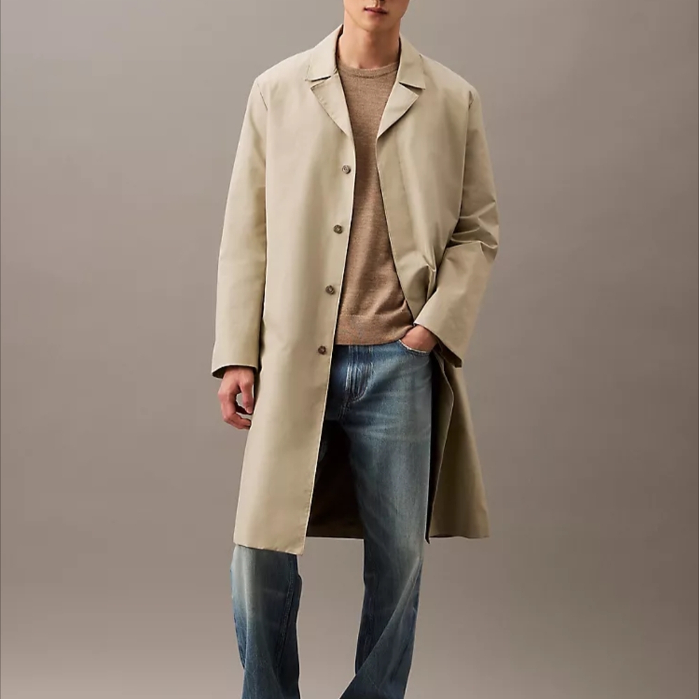 Calvin Klein | Men's Tan Trench Coat